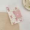 Cute With Key Ring Fabric Floral Card Bag Portable Multiple Card Cloth Printed Wallet Fashion Cute Bow Card Holder Student