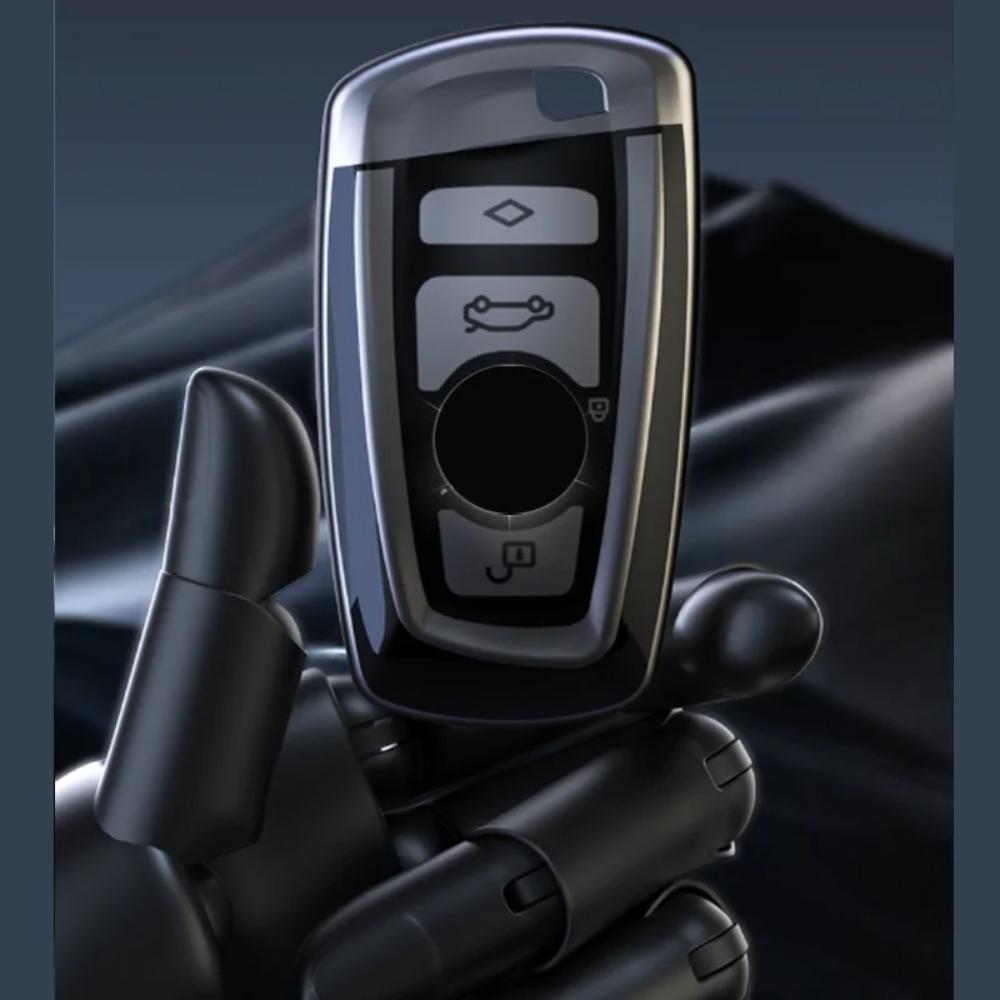 Titanium Gray for BMW 1 3 5 7 Series X1 X3 X4 X5 X6 F10 F20 F30 F34 F25 F31 M3 M4 E34 Remote Car Key Case Cover Holder Keychain