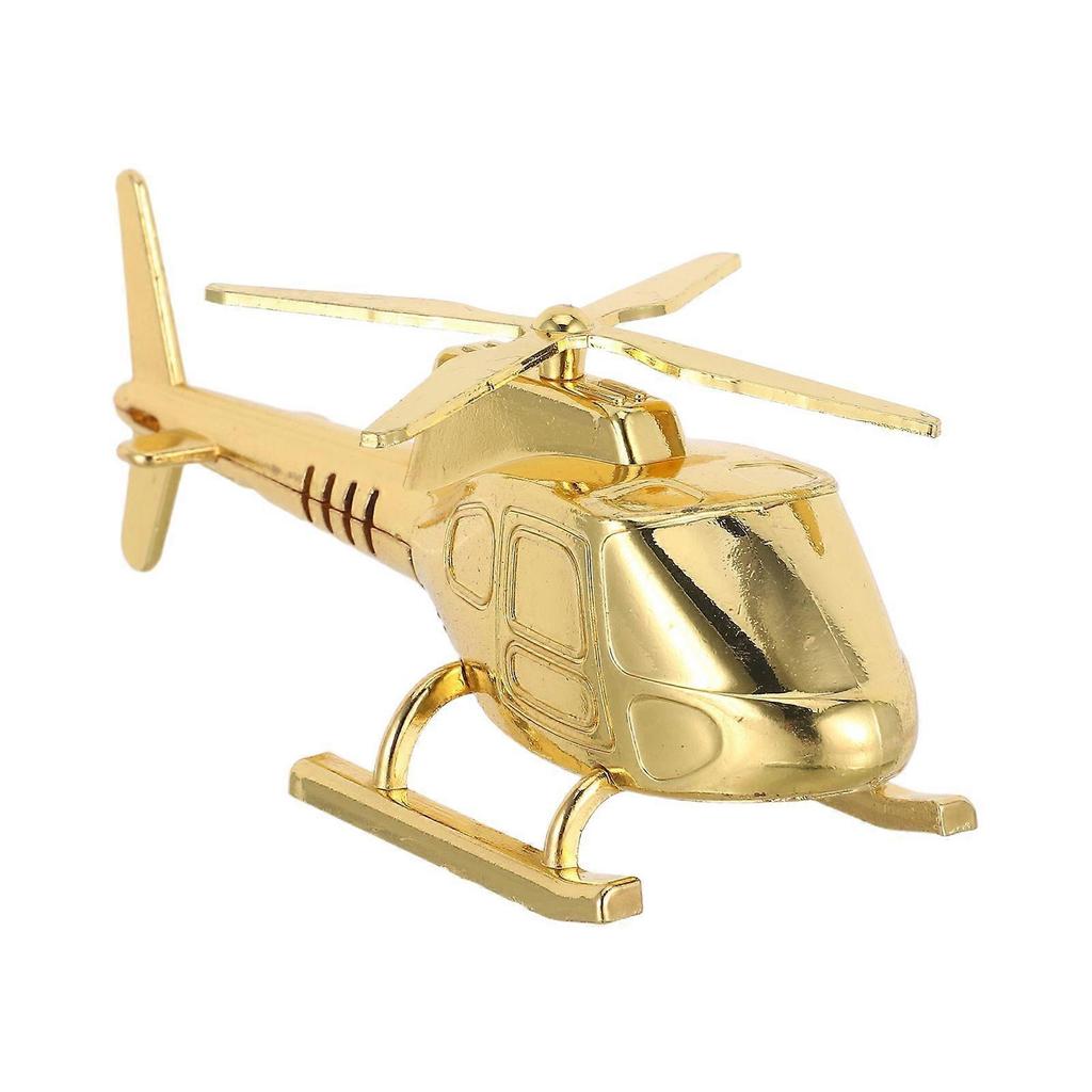 Diecast Mini Helicopter Model: Zinc Alloy Aircraft Toy for Boys and Girls - Metal Airplane Collectible - Retro Decorative Helicopter for Birthday Part