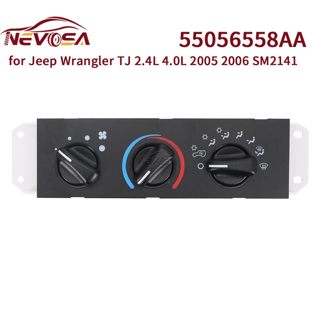 Для 2005 2006 Jeep Wrangler TJ 2.4L 4.0L Модуль управления климатом отопителя HVAC Панель управления климатом кондиционера Переключатель 55056558AA 55056558AA