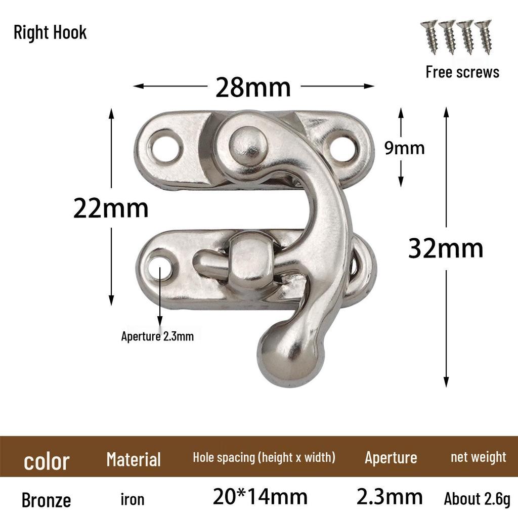 Mini Wooden Box Toggle Latch Lock for Handbag Hardware Accessories