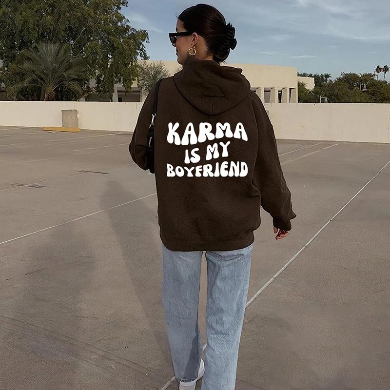 Mikina s kapucí Karma je můj přítel Midnights mikina s kapucí Meet Me At Midnight Lyric Hodoies Kawaii Harajuku Tops