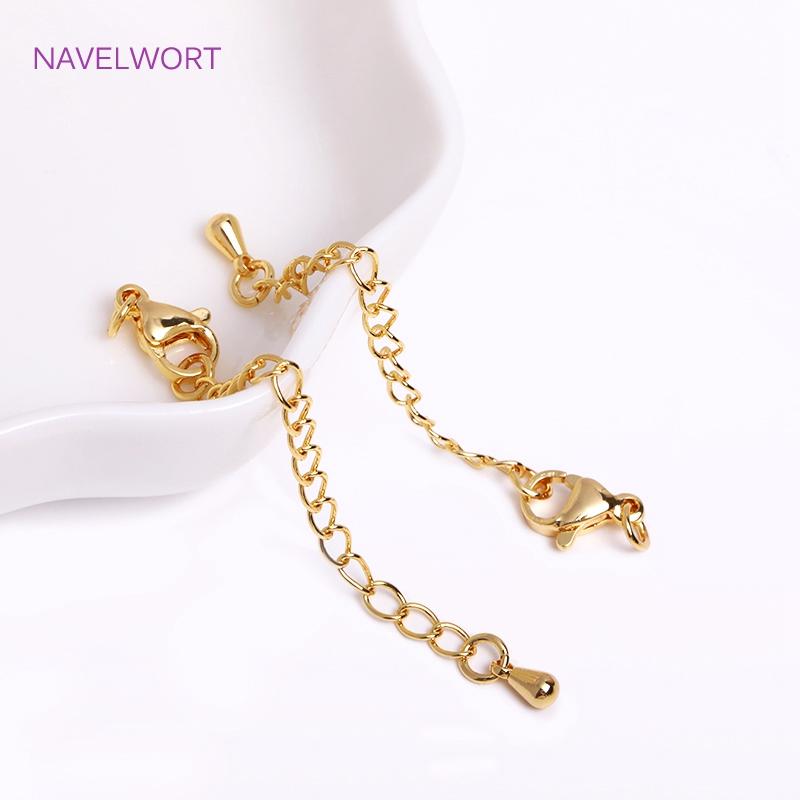 18 Karat Vergoldete 7,5 cm Verlängerungskette Für Schmuckherstellung, Handgefertigte DIY Armband Halskette Verlängerer Ketten Zubehör Teile