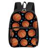 Basketball Patten Square Front Pocket Backpack Zipper Large Capacity for Boy/Girls Best Gift 2D Cartoon Children's School Bag