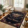 Kobercový koberec z křišťálového sametu s motivem motýlů, personalizovaný, s vlastním jménem/textem, měkký podlahový koberec, dekorace do domácnosti