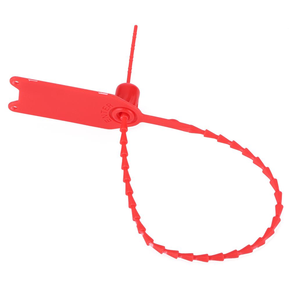 100Pcs Disposable Cable Zip Ties Anti Theft Self Locking Tie Suitcase Shoes Bag Label Tag(Red )