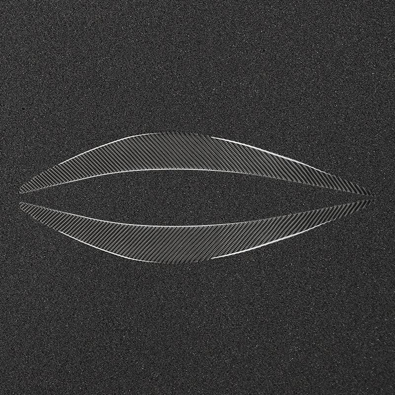 2PCS Car Headlight Eyelids Eyebrows Trim Head Lamp Decoration Stickers For Infiniti Q50 Q60 Carbon Fiber Auto Accessories