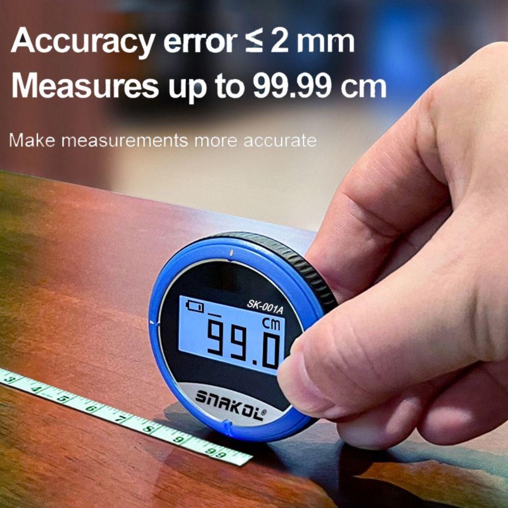 LCD Display Electronic Digital Tape Measure Long Distance Rolling Measuring Tool  Irregular Object