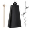 Iron 6 8 Inch Cowbell Drum Hoop Mount Up Down Includes Drum Key Holder Hand Percussion Professional Grade