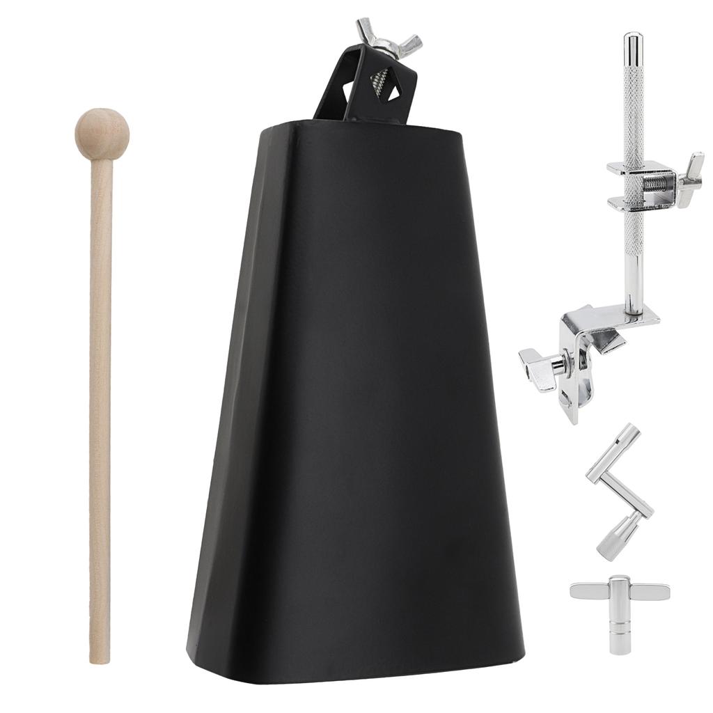 Iron 6 8 Inch Cowbell Drum Hoop Mount Up Down Includes Drum Key Holder Hand Percussion Professional Grade