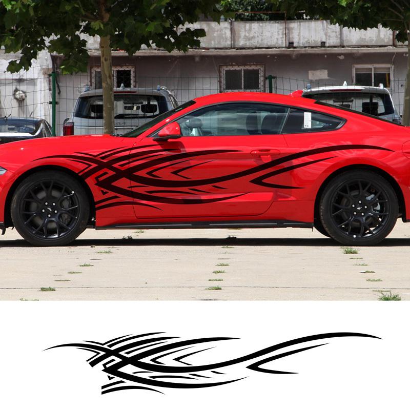 Stylish Car Vinyl Decal Graphics Side Flame Element Stickers Body GenericRacing Decal Sticker Auto Car Accessories Sport Style