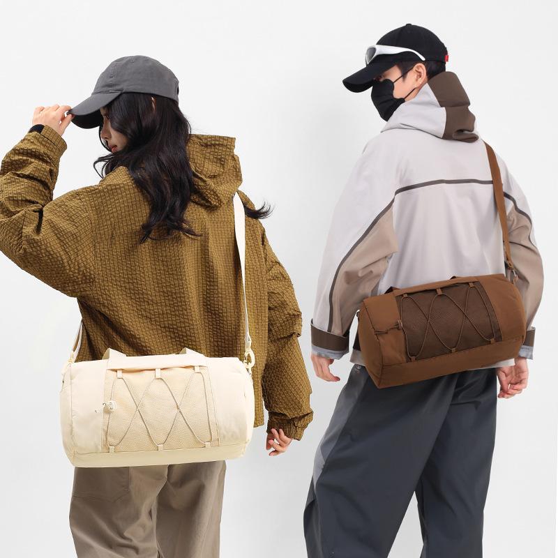 Luggage Bag Large Capacity Foldable Storage Bag Solid Color Water-Repellent Travel Bag