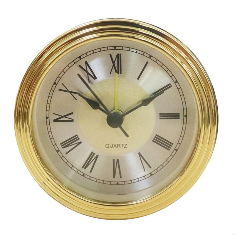 62KD Decorative 78mm Snooze Clock Movement Clock Insert with Arabic or Roman Numerals Round Watch Insert Repair Replacement