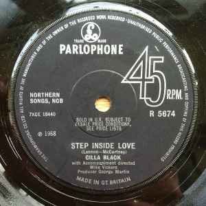 

7inch Record CILLA BLACK - Step Inside Love R5674 Parlophone 1968 UK Pop Used