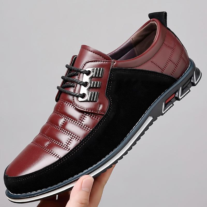 Big Size 38-52 Men Leather Casual Shoes Lace-up Outdoor Sneakers Comfortable Breathable Shoes for Men  Men Loafers Shoes Zapatos