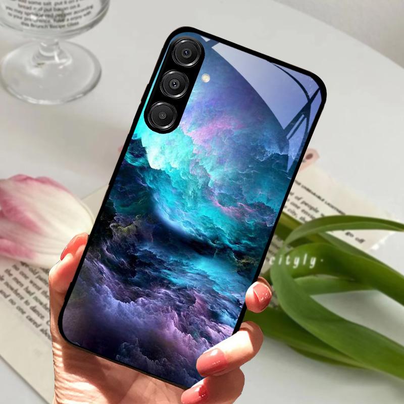 For Samsung A26 5G Case Hard PC Tempered Glass Phone Cover For Samsung Galaxy A36 A56 5G Fashion Animal Glass Protector Cases