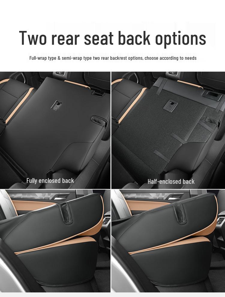 Haoyue PRO 5-Seat Full Leather Car Seat Cushion Cover - Universal for All Seasons