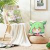 Cute ZZundamon AnimeS Cushion Cover Breathable and skinfriendly linen pillowcase square removable and washable cushion