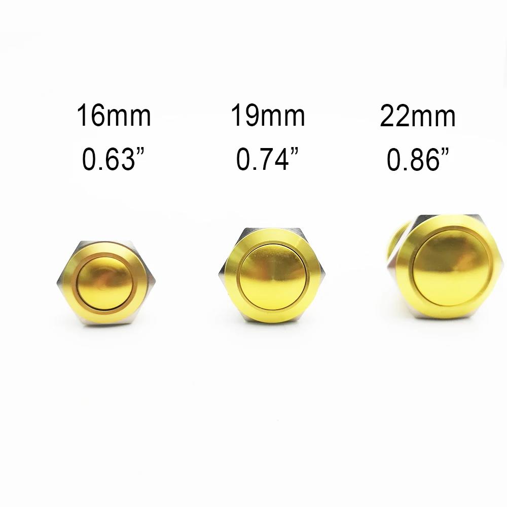 Screw Electronic Button Switch Metal Pressure Switch Waterproof Momentary Push Button 12v 240v Switches 12/16/19/22mm Switches Oil Pressure 6