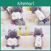 Gray Cat Plush Pillow With Pp Cotton Filling For Kids And Teens Gift