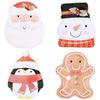 Christmas Gingerbread Man Candy Tin Box Metal Gift Container For Treats Cookies Xmas Holiday Party New Year Packaging Decor