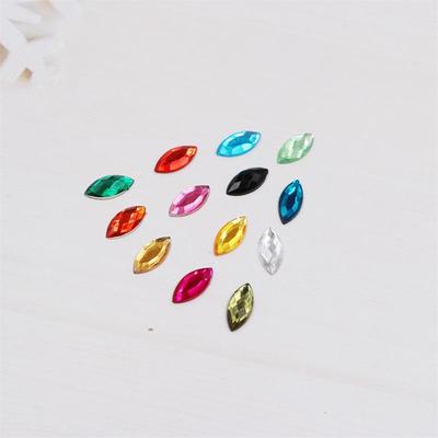Flat Bottom Drill Acrylic Horse Eye Rhinestone for DIY Jewelry