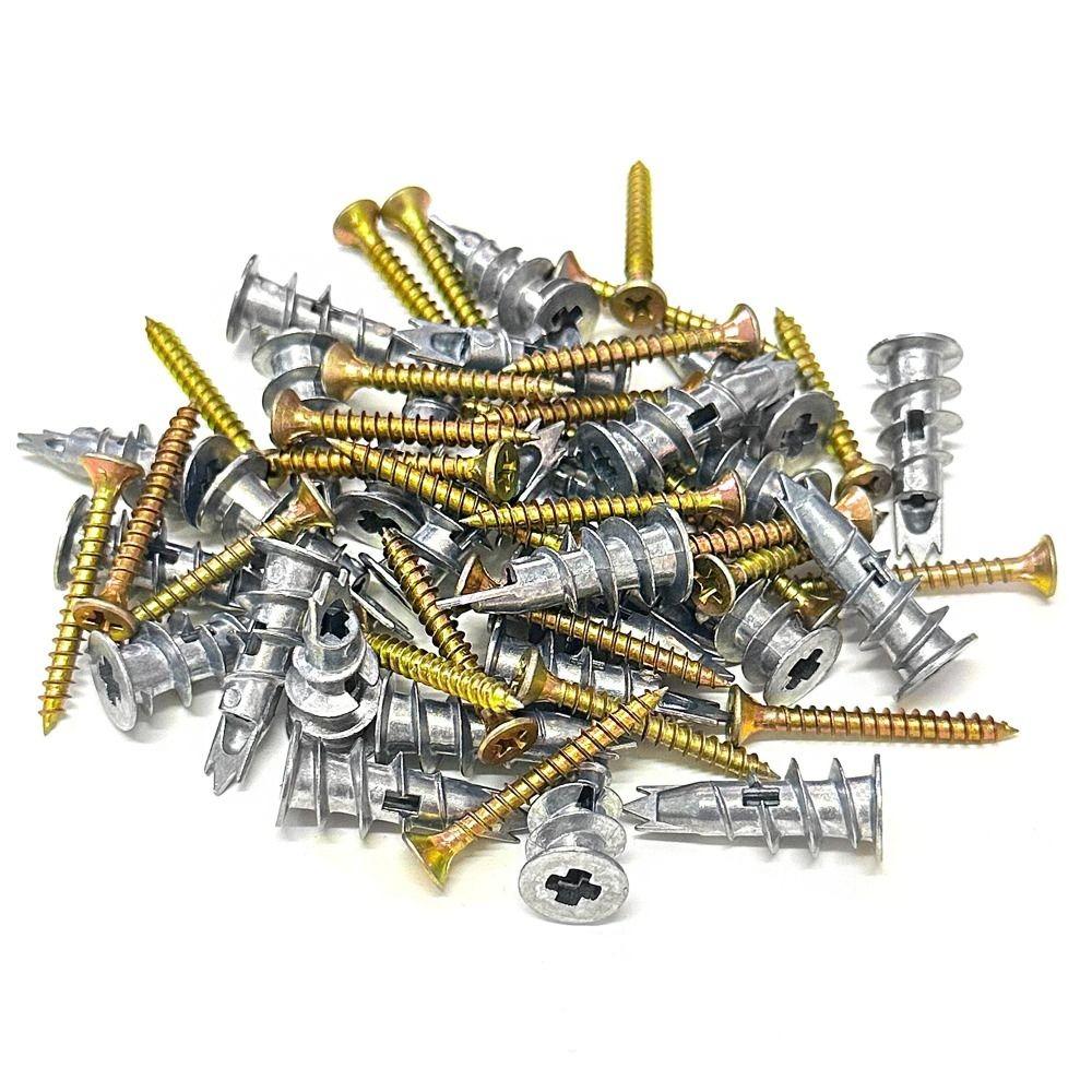 54pcs Fastening Heavy Duty Metal Wall Screws Self-Drilling Wall Screws Set  Professional Use