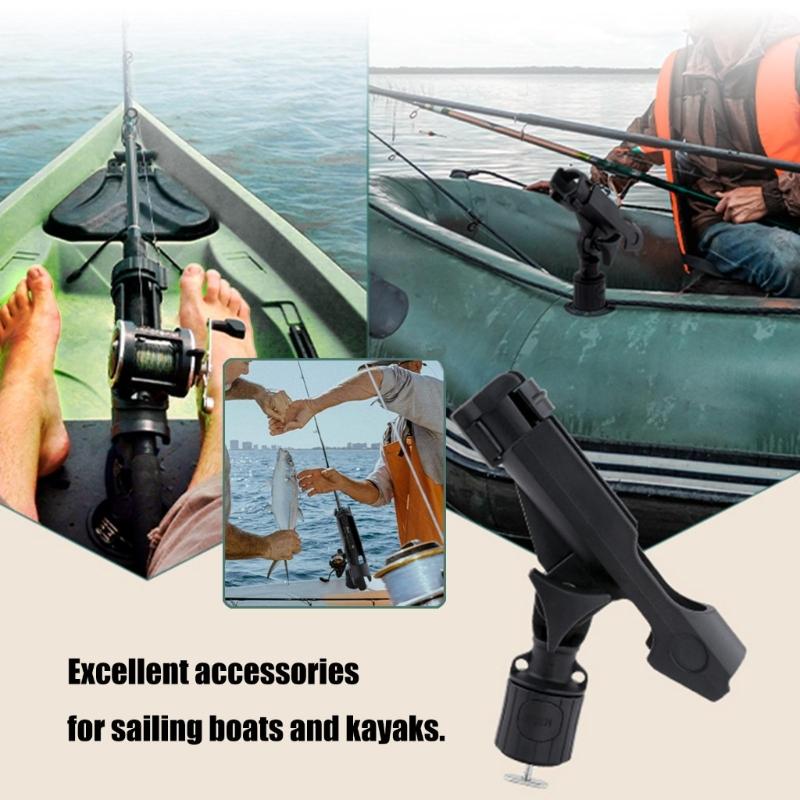 Fishing Rod Holder Track Mounted Fishing Rod Holder for Kayak Heavy Duty Boats Rod Holder 360 Degree Rotating