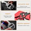 6 In 1 Keychain Pocket Tool for Bottle Opener Screwdriver Ruler Wrench Bit Driver File Portable Design Camping Accessories