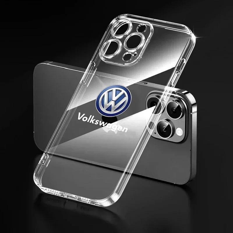 B6 VW For Volkswagen Fashion Car Logo Transparent Phone Case For IPhone 11 12 13 14 Pro Max XR X XS SE 7 8 Plus For Volkswagen 3