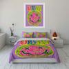 Purple Nirvana Smile Bedding Set Bedding Duvet Cover Set Duvet Cover Pillowcases (1 * Duvet Cover 2 * Pillowcases, without duvet insert)
