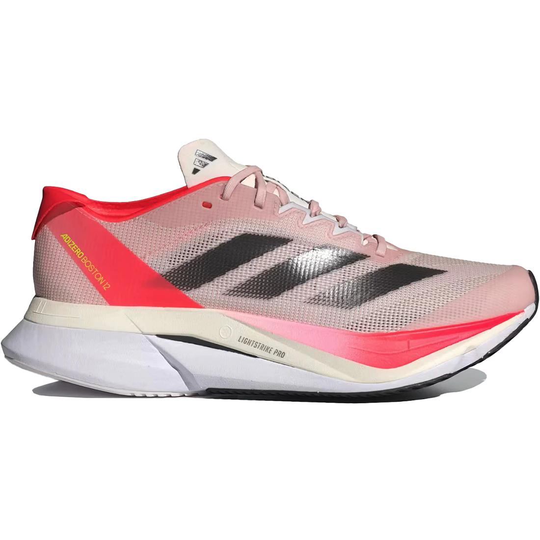 

Кроссовки adidas Adizero Boston 12 Песочно-розовый Аврора Металлик Солнечный красный (Женский)(IF9218) 38