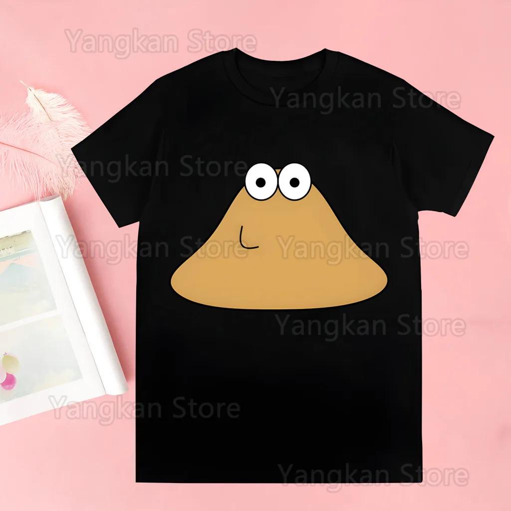 Pou Women Tshirt Harajuku Lady Letter Print T shirt Funny Female Tshirt Leisure Casual Fashion Aesthetic Tshirt