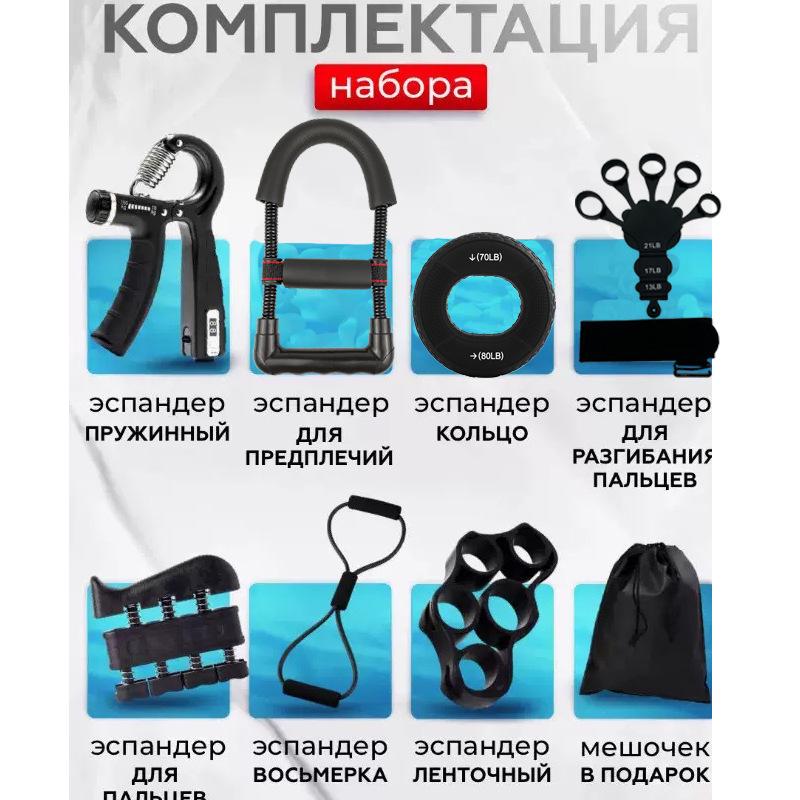 Cross-Border Bestselling Grip Strengthener Set: 7-Piece Hand Trainer with Grip Ring & Counter