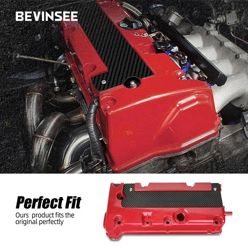 For Honda K20 K24 Carbon Fiber Spark Plug Cover, for Honda Acura Accord Civic CRV