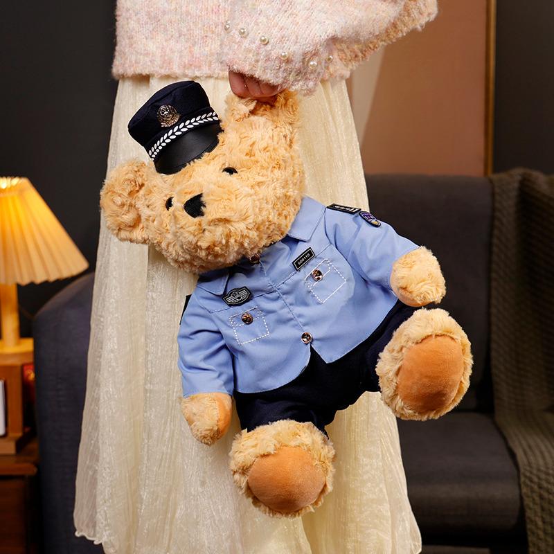 Orsacchiotti Peluche Polizia Orsacchiotti Traffico Peluche Bambole Giocattolo Animale Completamente Imbottito Per Bambini Ragazzi Regali di Natale Compleanno