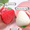 Anxiety Relief Strawberry Squeeze Toy Simulated Tomato Triangle Cheese Orange Egg Fruit Fidget Toy Anti-stress Sensory Stress Ball
