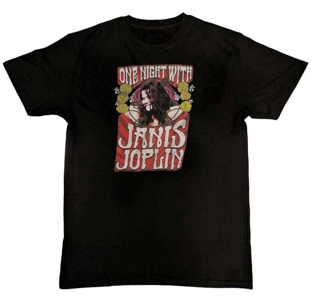 Vintage Janis Joplin ONE NIGHT WITH JANIS Mens T-Shirt XL
