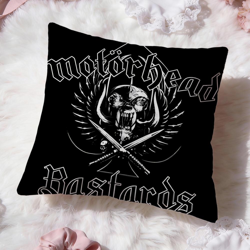 Band Cool Motorheads Cushion Cover Premium Comfort Reversible Pillow Cove -Two In One Design for Any Room & Car Interior