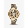 Oversized Lennox Animal Pavé Gold-Tone Watch MK7284