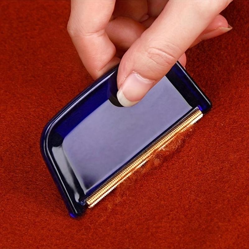 [Copper Mesh Lint Remover] Manual Lint Remover with Copper Mesh | Portable Fabric Shaver for Fleece and Knit Clothes, No Electricity Needed, Blue