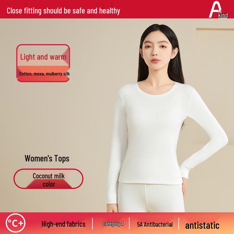 Women's Light Thermal Underwear Set - 80% Cotton, Modal, Spring/Autumn