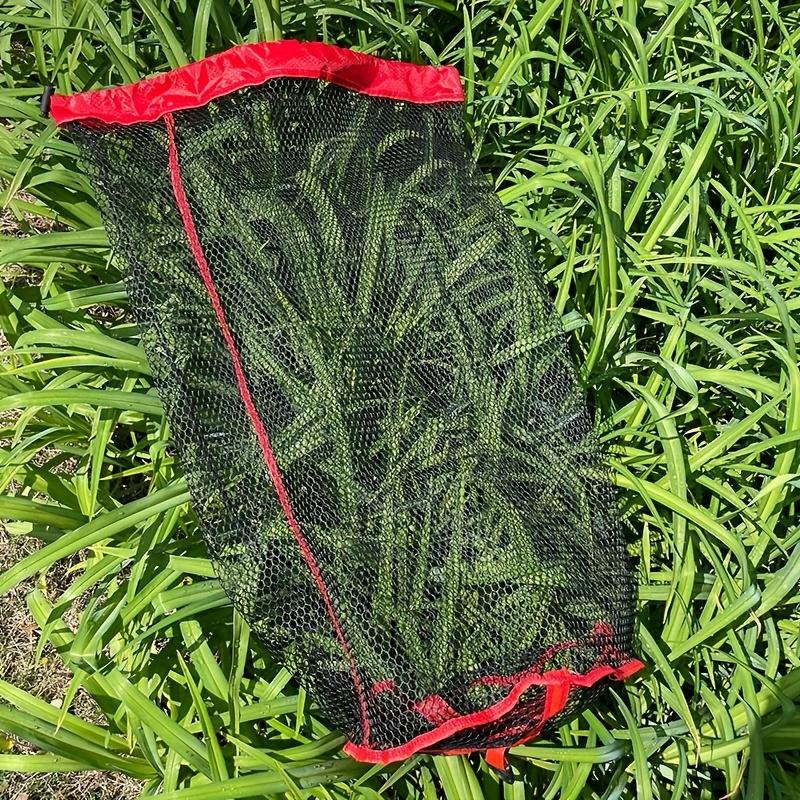 40x80cm Large Collapsible Fishing Net with Long Handle & Quick-Dry Mesh - Heavy-Duty Nylon Foldable Fish Basket with Storage Bag,