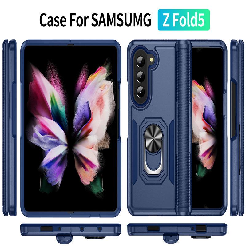 Suitable for Samsung Folding Machine Z Fold 5 Trailblazer with Ring ZFilp 6 Car Bracket Mobile Phone Case