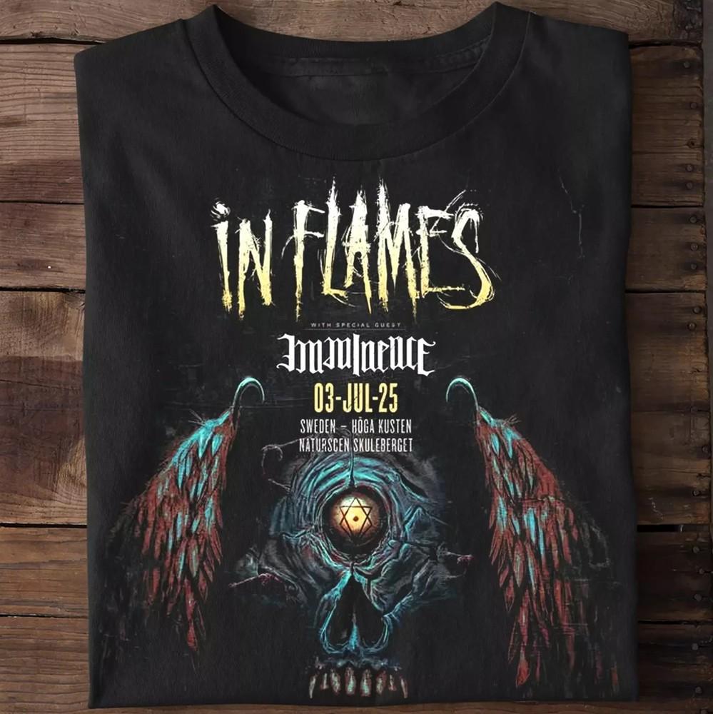 NEW In Flames Tour 2025 Collection Gift For Fan S to 5XL T-shirt Unisex T-Shirt L