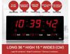 Modern LED Digital Wall Clock with Calendar and Temperature Display, Large Numbers, for Living Room