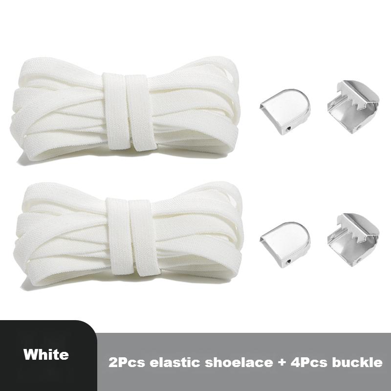 No Tie Shoelaces for Shoes Flat Elastic Shoe Laces Sneakers Tennis Quick Shoelace Clips Without Ties Shoe Accessories Kids Adult