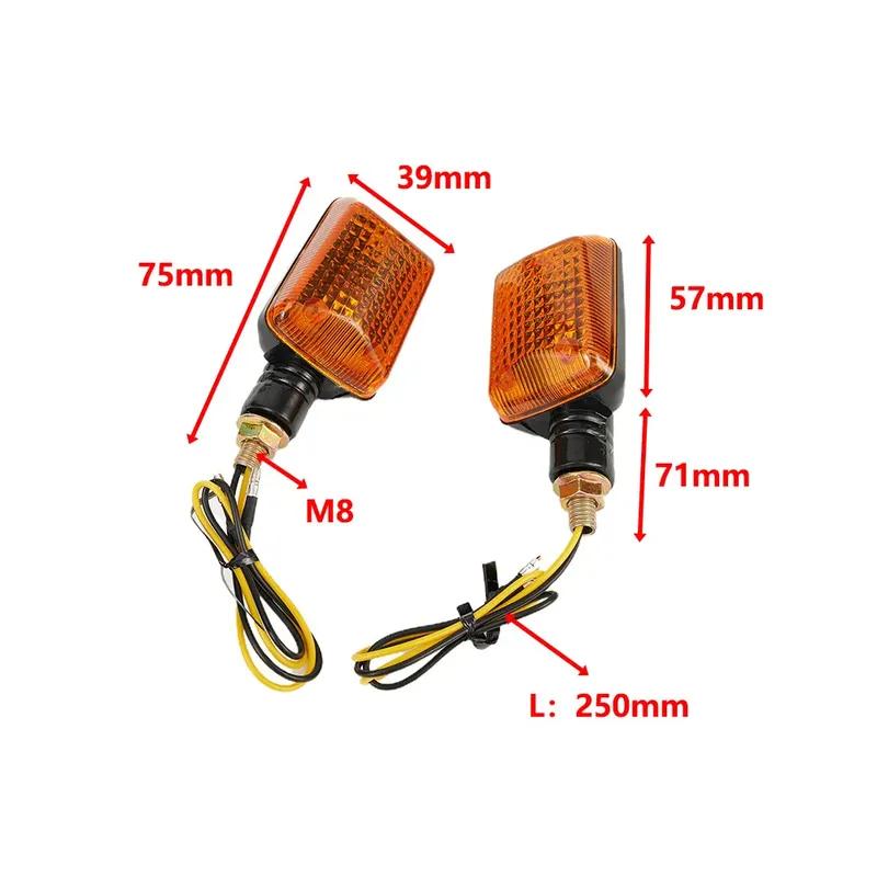 Turn Signals Easy to tall Motorcycle Turn Signals Black Tinted Front Rear Scooter Quad Moped 12V Blinker Lights