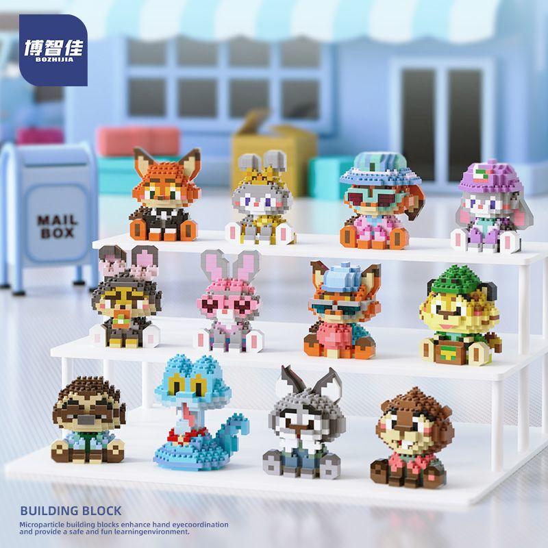 Zootopia 2 Microparticle Building Blocks Assembly Model Kit Desktop Ornament Judy Nick Gary Model Doll Boy And Girl Puzzle Toy