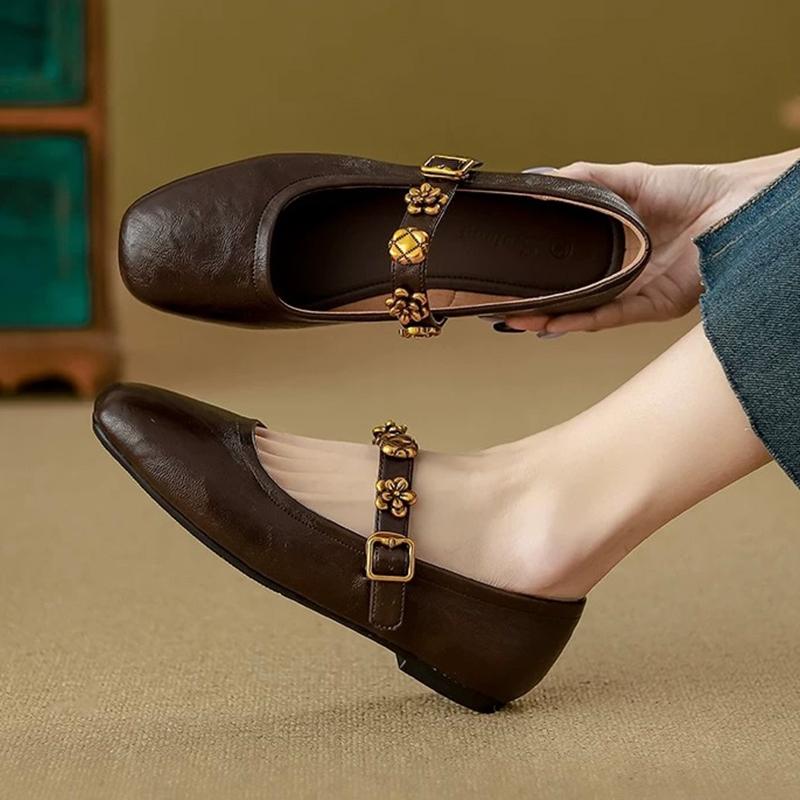 

Модные балетки Женские лоферы Обувь Модная обувь с мелким вырезом Удобные повседневные женские сандалии 2025 Новый дизайнер Платье Спорт Zapatillas De Mujer 35 коричневый